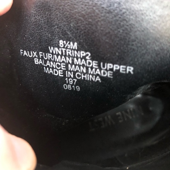 Nine West Leopard Faux Fur Boots Women's 8.5 Block Heel Midcalf Mob Wife Classic - Picture 7 of 7